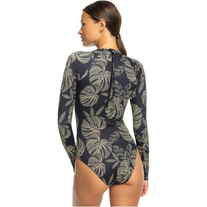 2024 Roxy Mujer Pro Traje De Surf De Una Pieza The Overhead ERJWR03777 - Anthracite The Palms Wetsuit